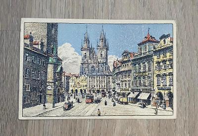 Praha - Staroměstské náměstí s Týnským kostelem a radnicí