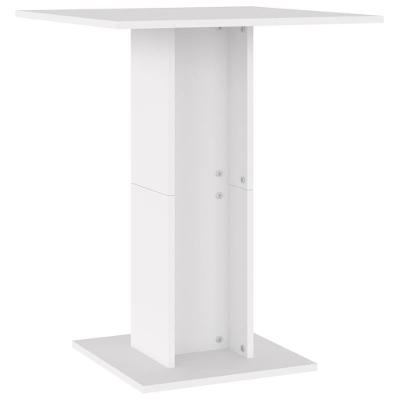 Bistro stolek bílý 60 x 60 x 75 cm dřevotříska