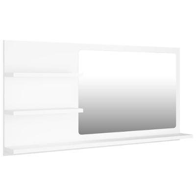 Koupelnové zrcadlo bílé 90 x 10,5 x 45 cm dřevotříska