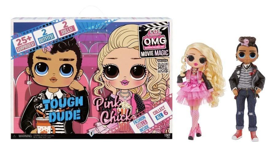 MGA LOL Surprise OMG Movie Magic 2 bábiky - Pink Chick a Tough Dud - Hračky