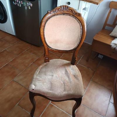 Barokní židle k renovaci 6 kusů