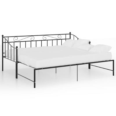 Rám vysouvací postele/pohovky černý kovový 90 x 200 cm