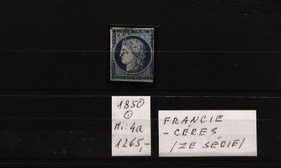 FRANCIE/Céres-bez perforace/1870/Mi:4a/raz.(popis viz. foto).