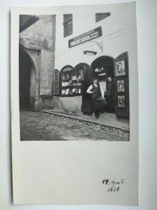 Pohlednice Prachatice, Dolní brána, neprošlá, 1931