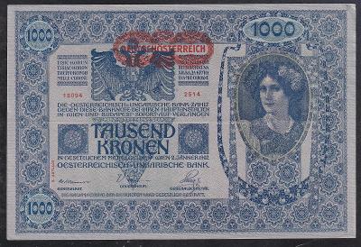 1000 KORUN 1902 VZÁCNĚJŠÍ II. VYDÁNÍ NÁDHERNÁ