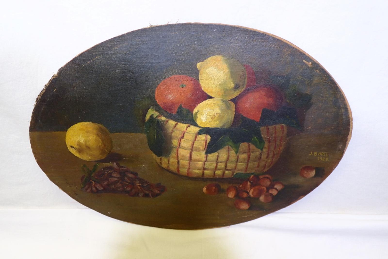 Obraz - Zátišie s ovocím - J. Bartl 1928 - olej !!! - Umenie