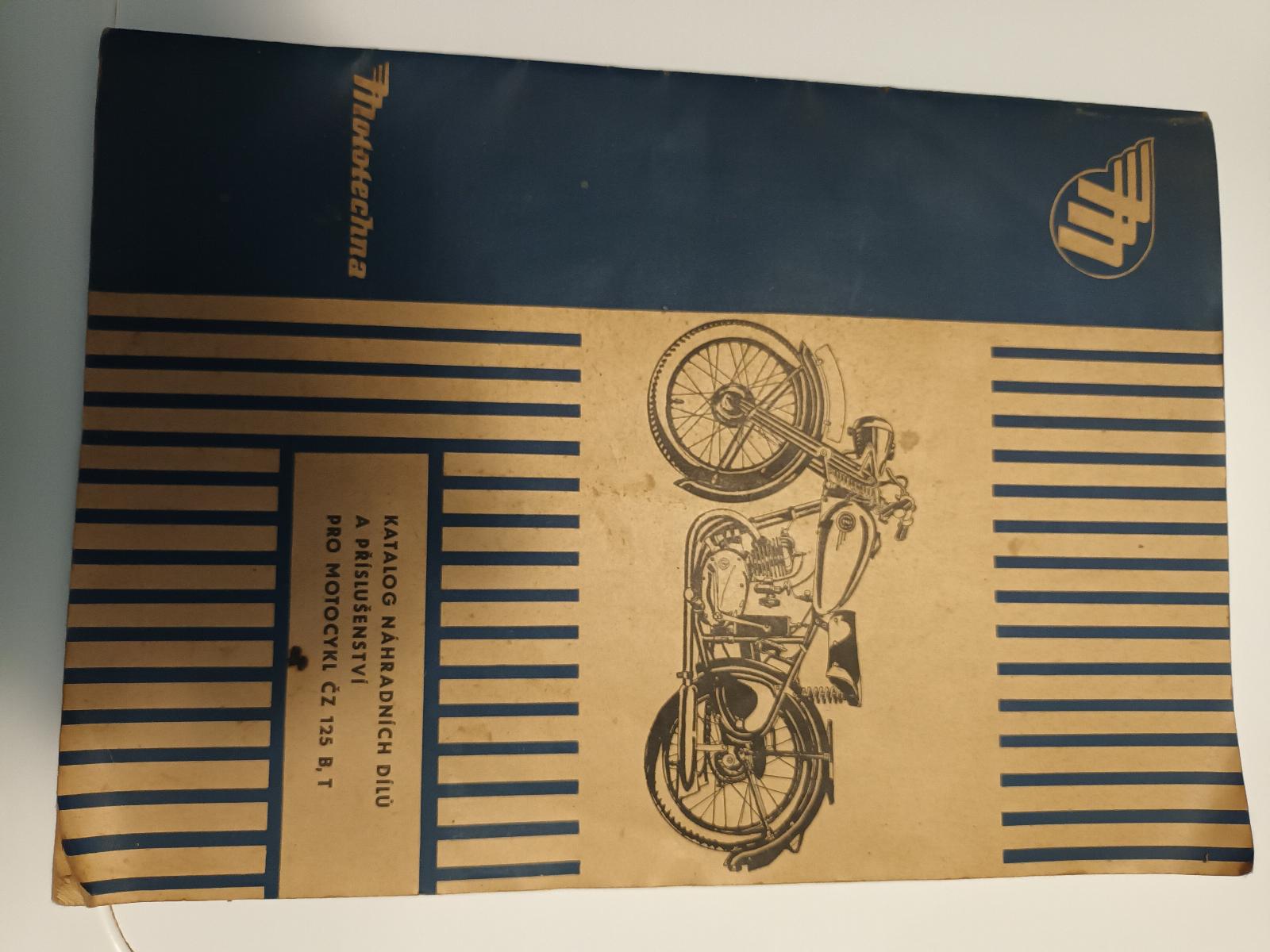 Katalóg dielov ČZ 125 originál rok 1957 - Motoristická literatúra