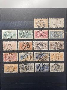 Poštové známky Švédsko 1874-92, katalóg Mi. 51,- €