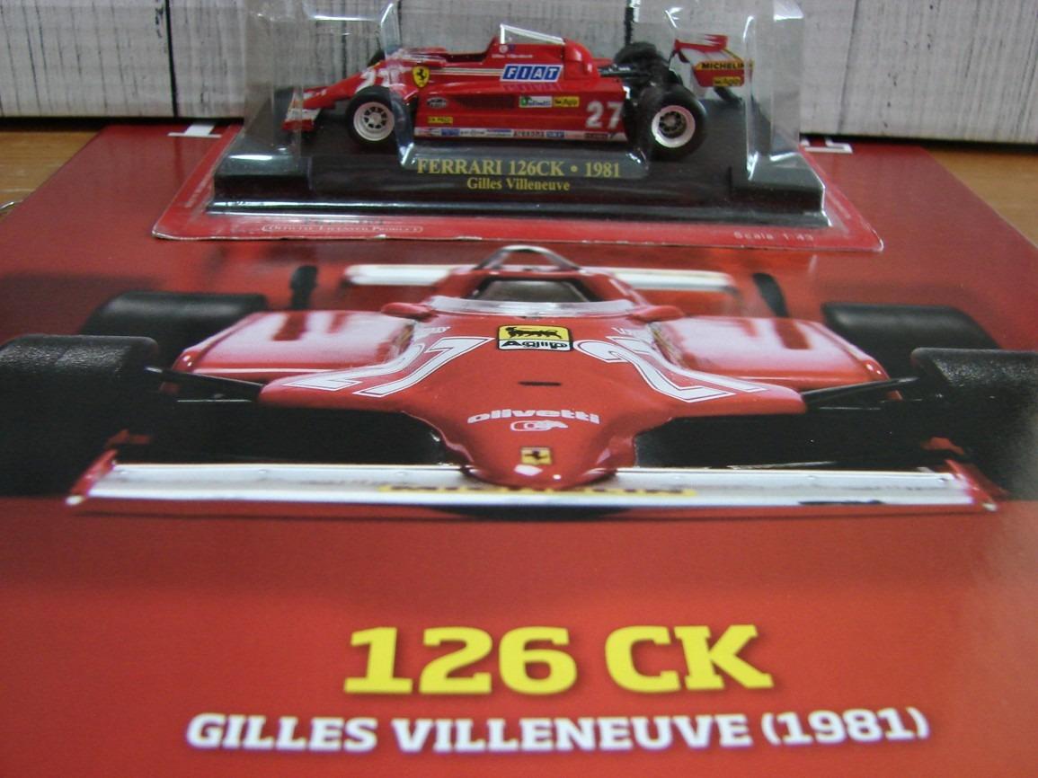 1:43 IXO-F1- Ferrari 126CK - G. VILLENEUVE 1981 + časopis IT poškodený - Modely automobilov