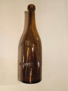 Vzácna starožitná fľaša s nápisom WIRTSCHAFTS=VEREIN URFAHR