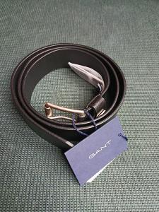 Opasok GANT D1 retro shield leather belt - NOVÝ