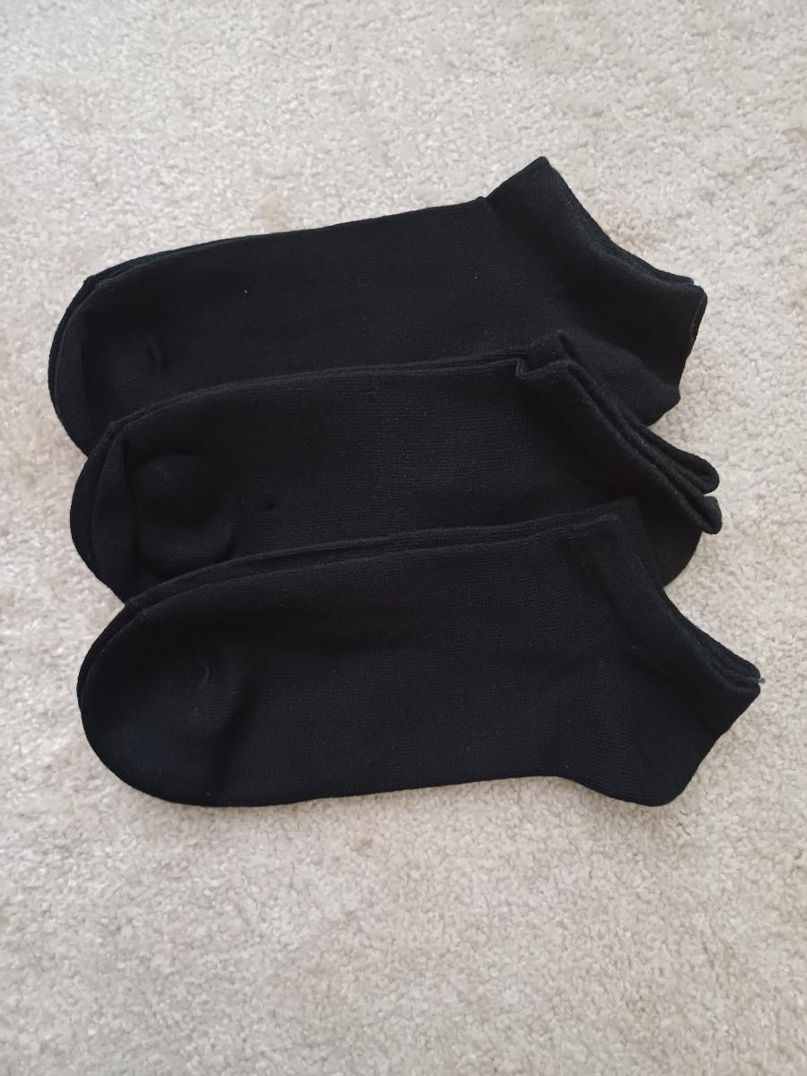 Ponožky športové čierne veľ. 39-41, 3 páry - Dámske oblečenie