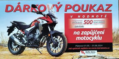 Dárkový poukaz do půjčovny motocyklů Plzeň