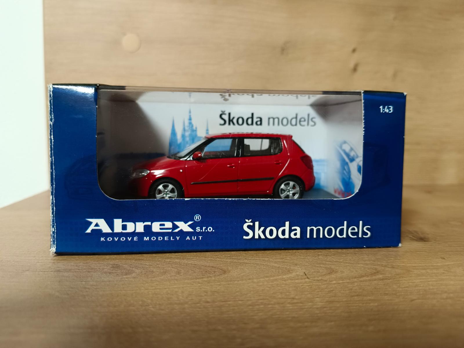 Abrex Škoda fabia červená corrida 1:43 - Modely automobilov