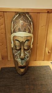 Africká dřevěná maska Šaman 50 cm