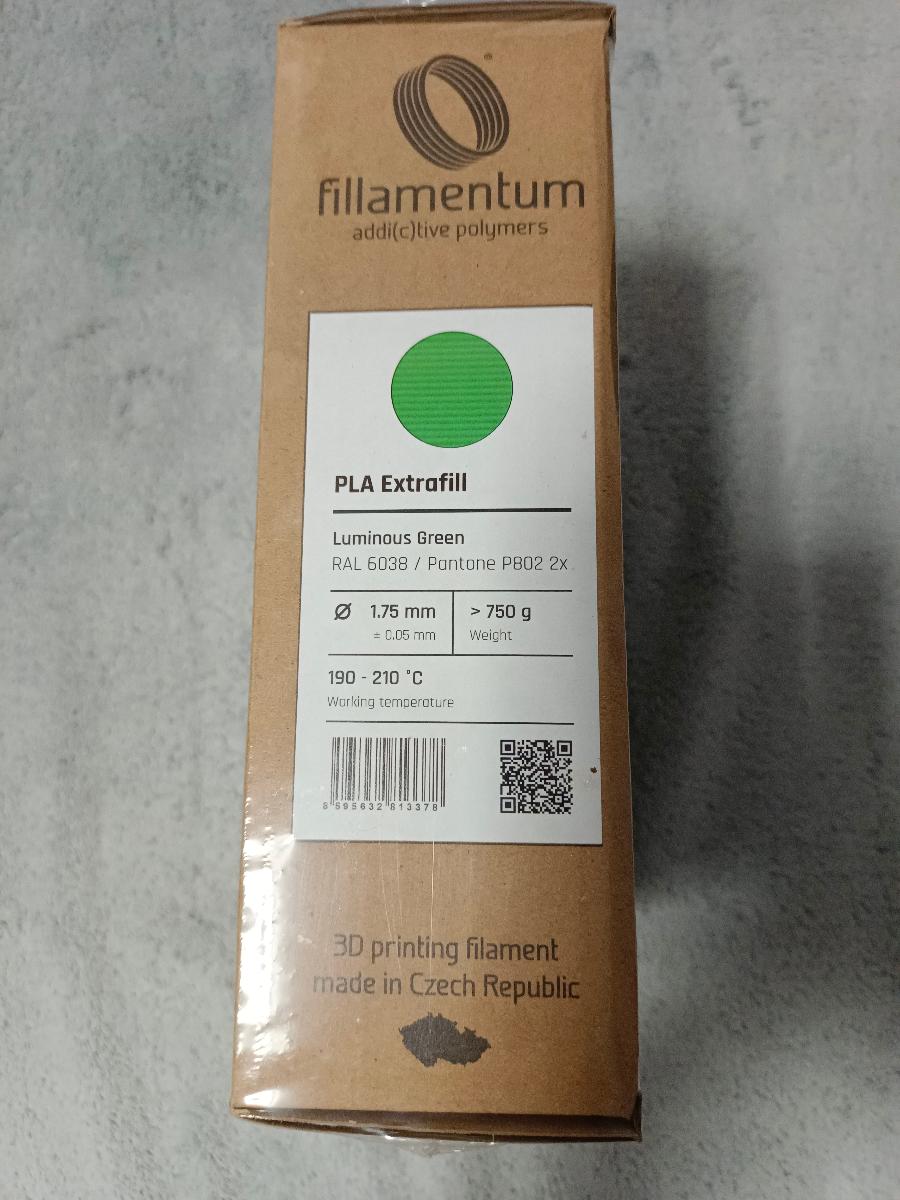 Fillamentum PLA Extrafill Luminous Green RAL 6038 zelený - Tlačiarne, príslušenstvo