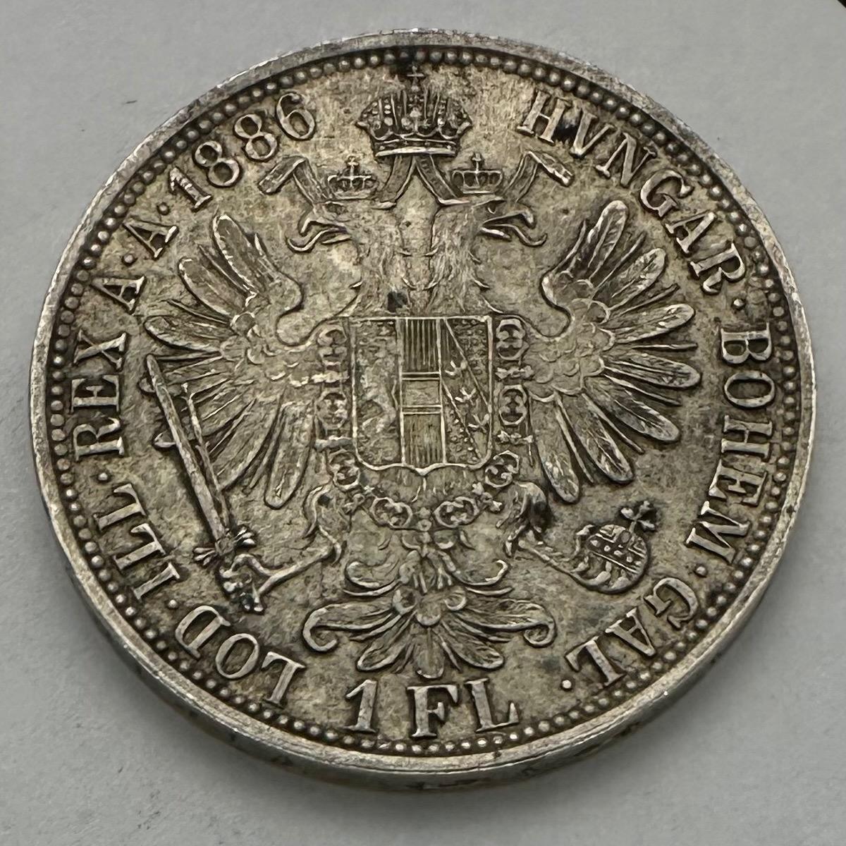 Rakúsko Uhorsko FJI. 1 Zlatník 1886 patina - Numizmatika