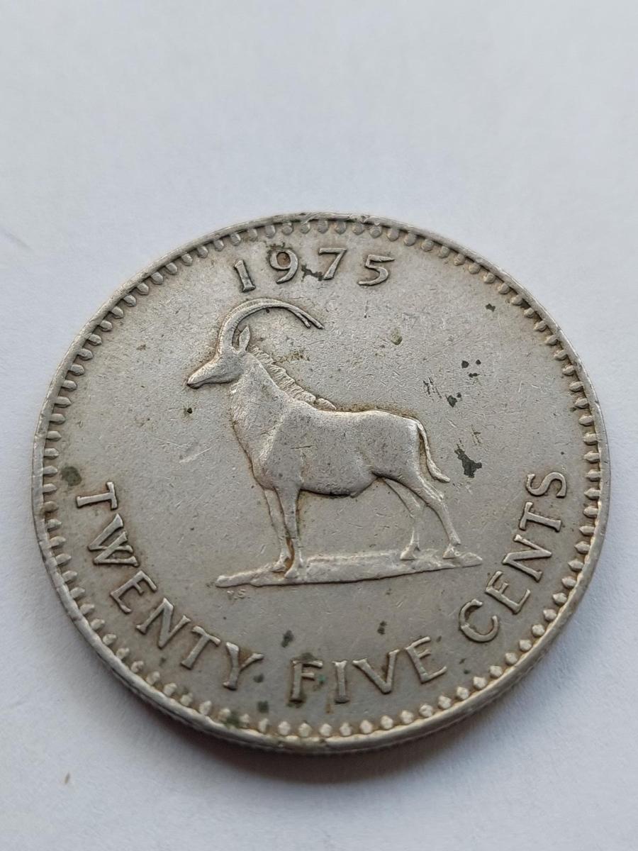 25 Cent Rhodézia 1975 - Zberateľstvo