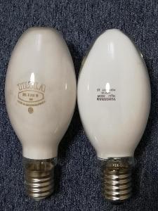 2x Historická žárovka - výbojka TESLA RVL-X 250W + Tungsram HGLI 250W