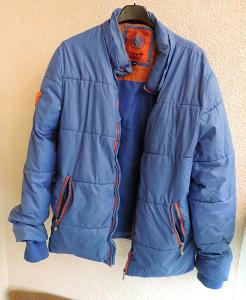 zimní chlapecká bunda na zip bez kapuce, velikost 170