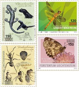 Lichtenštejnsko 2024 Známky 2116-2119 ** Zvířata hmyz ještěrka Motýli