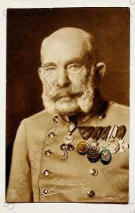 František Josef I., portrét, kovové odznaky