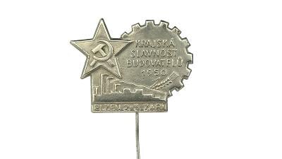 Odznak Krajská slavnost budovatelů Plzeň 2-3. září 1950 