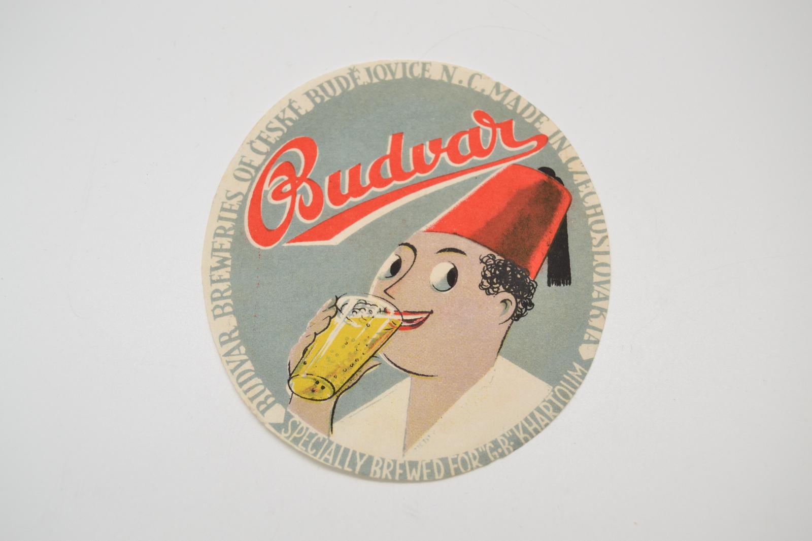 Pivná etiketa č.4 - Budvar - Špecialy brewed for "G.R." Khartoum - Pivné etikety