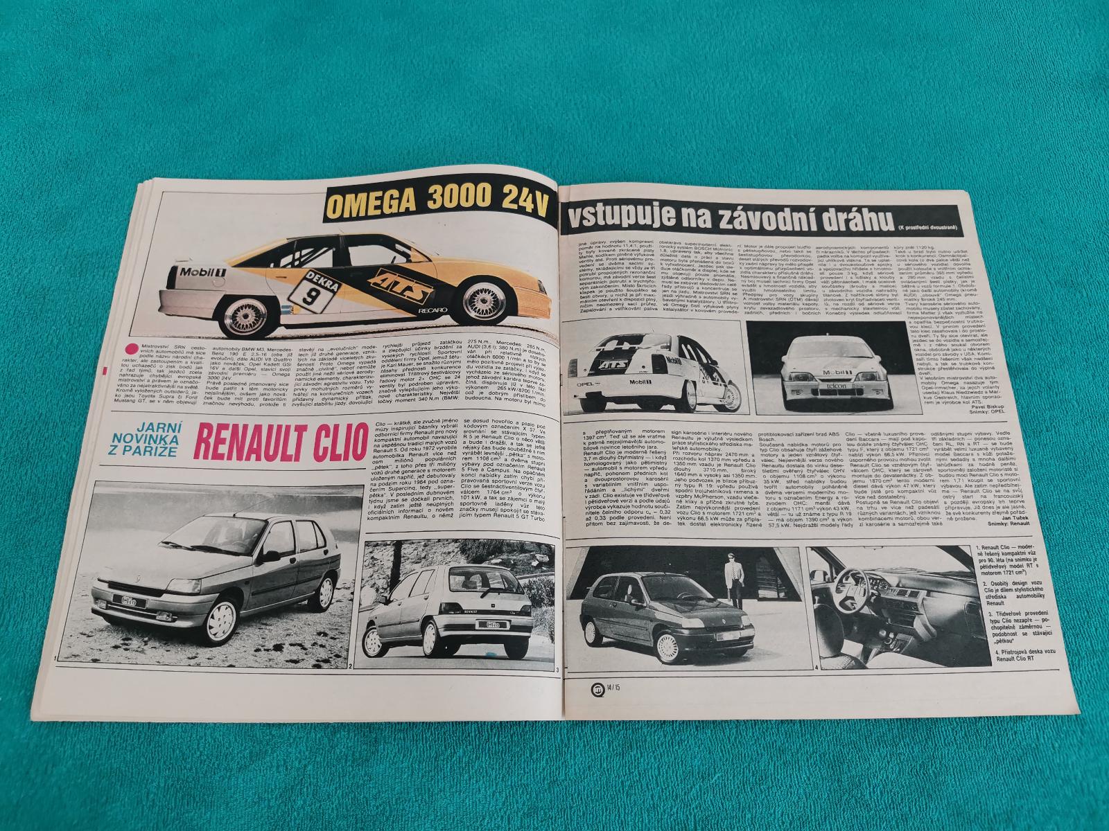 TEST Chevrolet Corvette v čas. Svet motorov 21/1990 +plagát Opel Omega - Motoristická literatúra