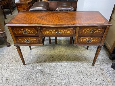 TOP-Luxusní starožitný psací stůl - intarzie 