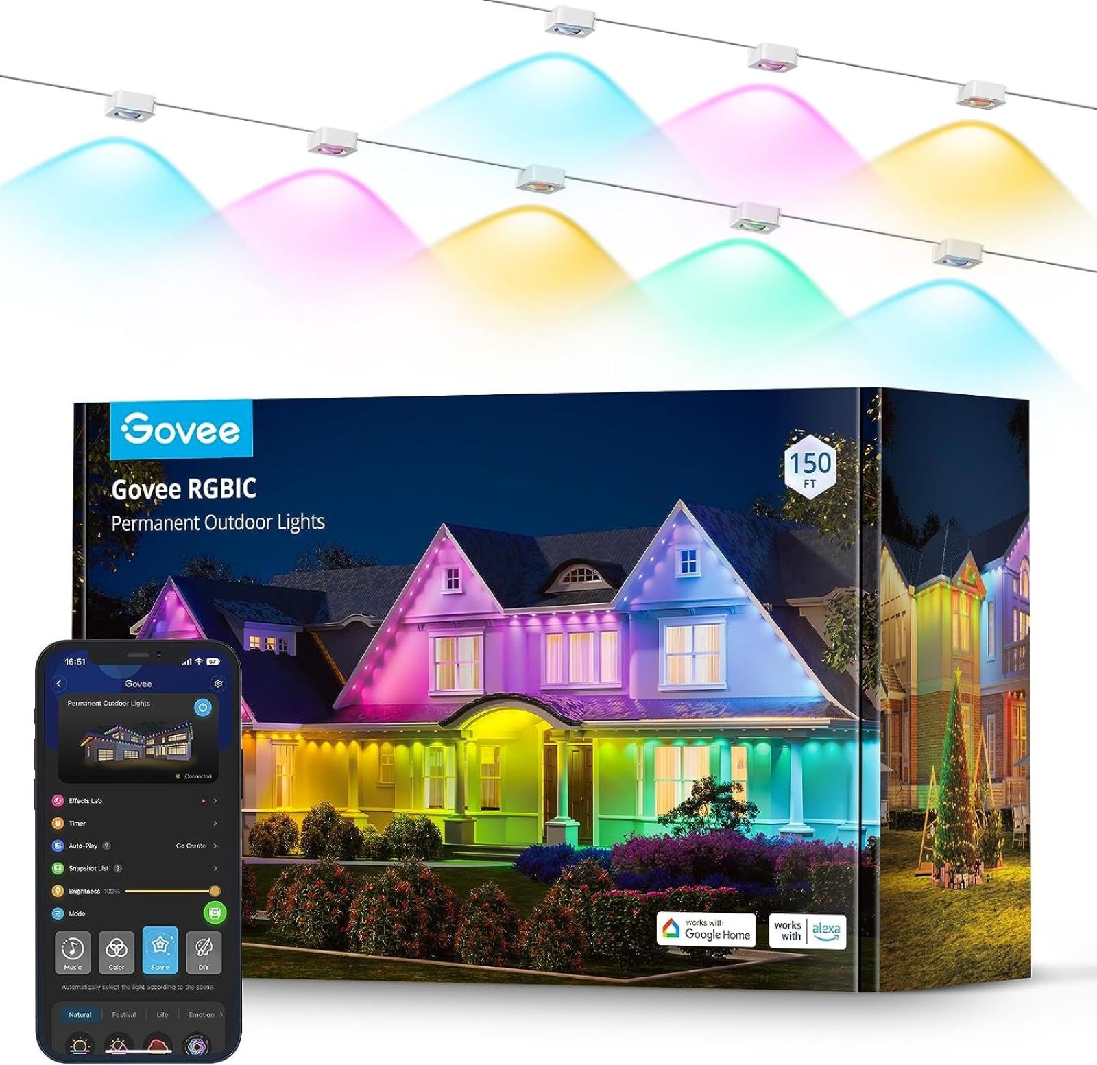 SMART vonkajšie RGB LED osvetlenie Govee H705C, 45m - Zariadenia pre dom a záhradu