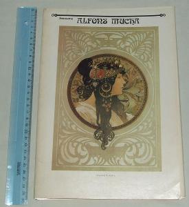 Alfons Mucha - 15 volných listu s ilustrací a popisem na zadní straně
