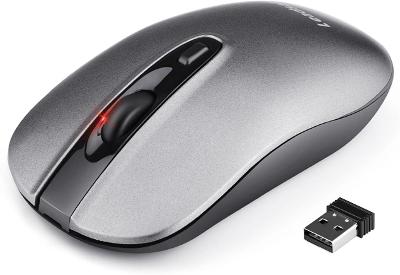 Bezdrátová myš / dobíjecí / 2400 DPI / USB C / šedá / Od 1Kč |001|