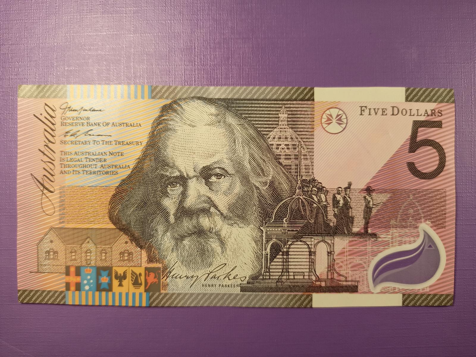 Austrália 5 dolárov 2001, pamätné 100 rokov federácie. - Zberateľstvo