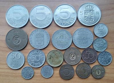 Švédsko mix mincí