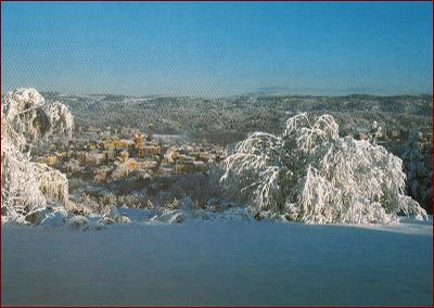 Jablonec nad Nisou * pohled na město, zimní krajina * B694