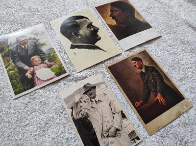 5 x portrétová pohlednice Adolf Hitler