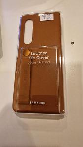 Kožený obal hnědý Samsung Galaxy Z Fold 3 5G