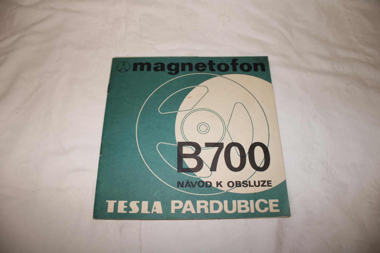 Návod na obsluhu magnetofónu Tesla B 700. - Starožitnosti