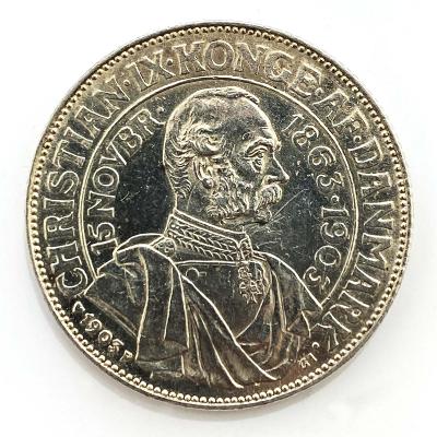 Stříbrná 2 Koruna – Christian IX., 40. výročí vlády, 1903 Dánsko