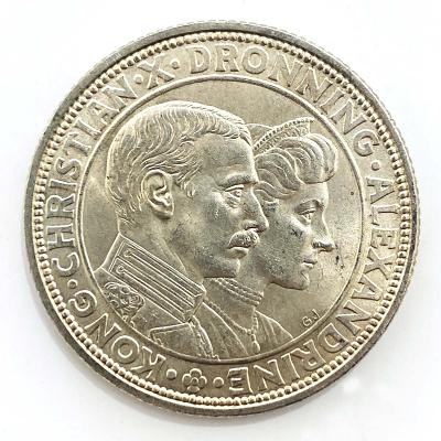 Stříbrná 2 Koruna – Christian X 1923 Dánsko