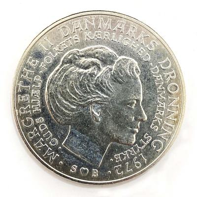 Stříbrná 10 Koruna – nástup královny Margrethe na trůn, 1972 Dánsko
