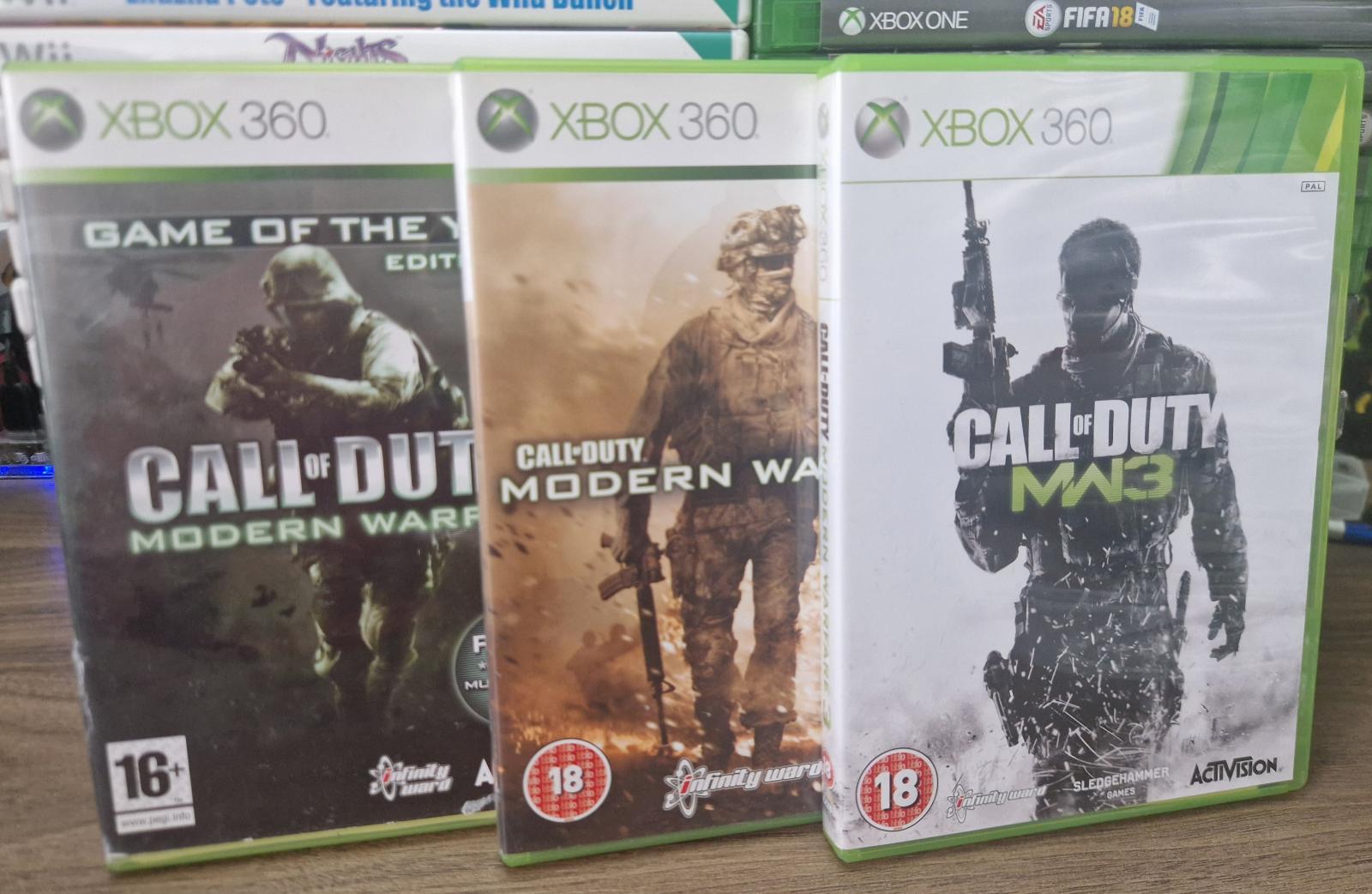 3x Call of duty: Modern Warfare 1, 2, 3 - XBOX 360 - Hry