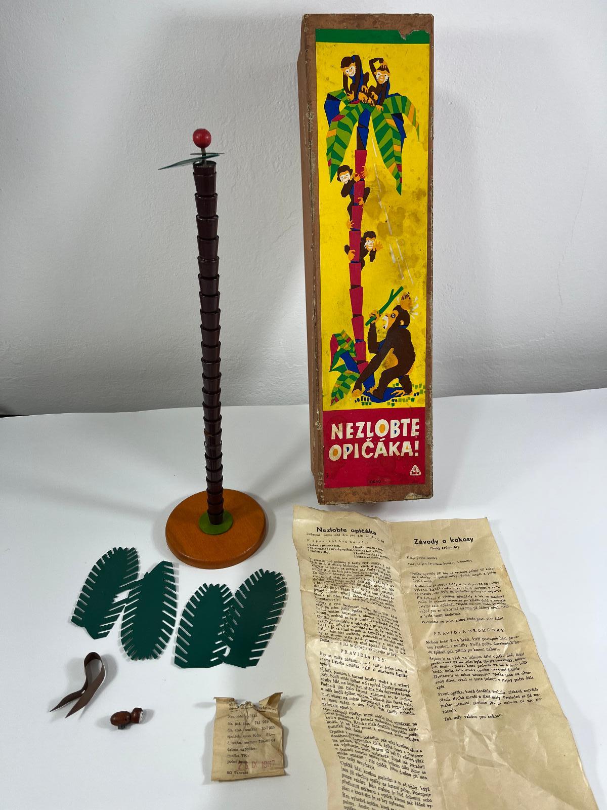 Stará hra TOFA NEHNEJTE OPIČÁKA - rok 1967 - spoločenská hra - hračka - Starožitnosti a umenie