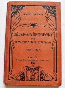 Gindely - Dějepis všeobecný, věk střední, 5. vydání, F. Tempský 1888