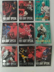 NHL fleer ultra RED LIGHT SPECIÁL a ULTRA COOL 1995-96+pár dalších ks
