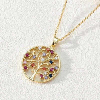 Krásný zlatý náhrdelník keltský strom života