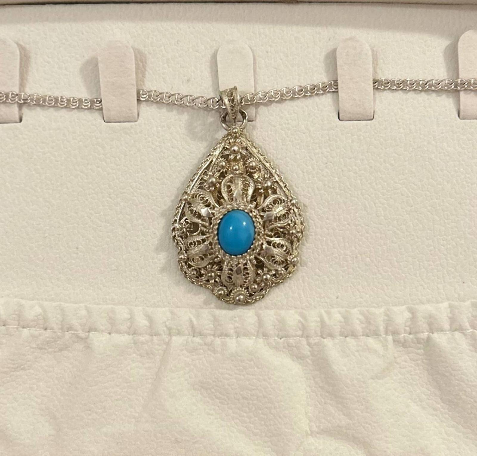 Strieborný náhrdelník ručne robený filigrán - Šperky