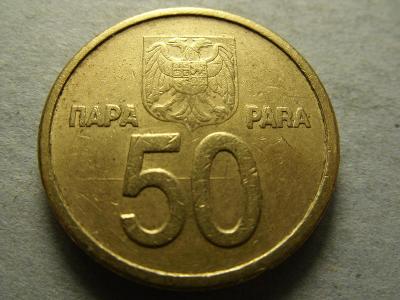 Jugoslávia - 50 PARA z roku 2000 - MILENIUM