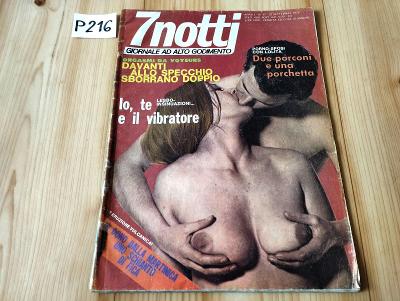 Časopis 7nottj 1976 Itálie Erotika pavool P216